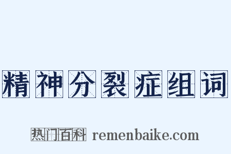 精神分裂症组词是什么意思的图片